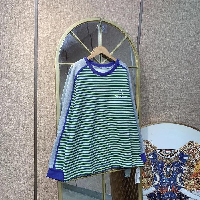 CV55孕妇绿色条纹加绒卫衣100-150