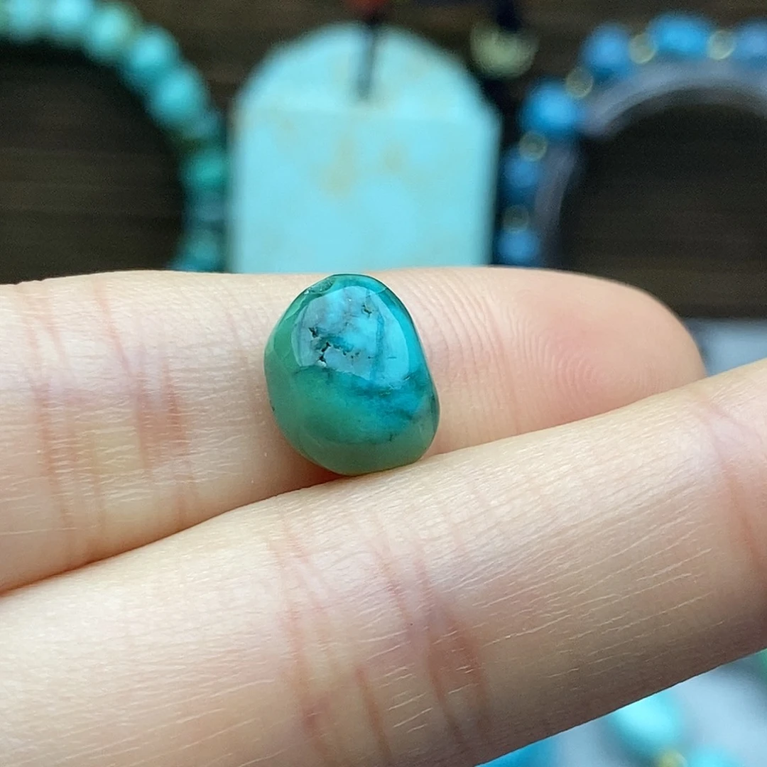 绿松石未镶嵌玻璃级绿豆子