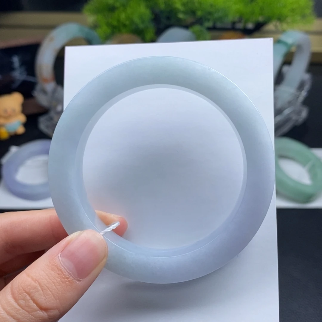 未镶嵌手镯定制翡翠蓝紫幻彩色系正圈