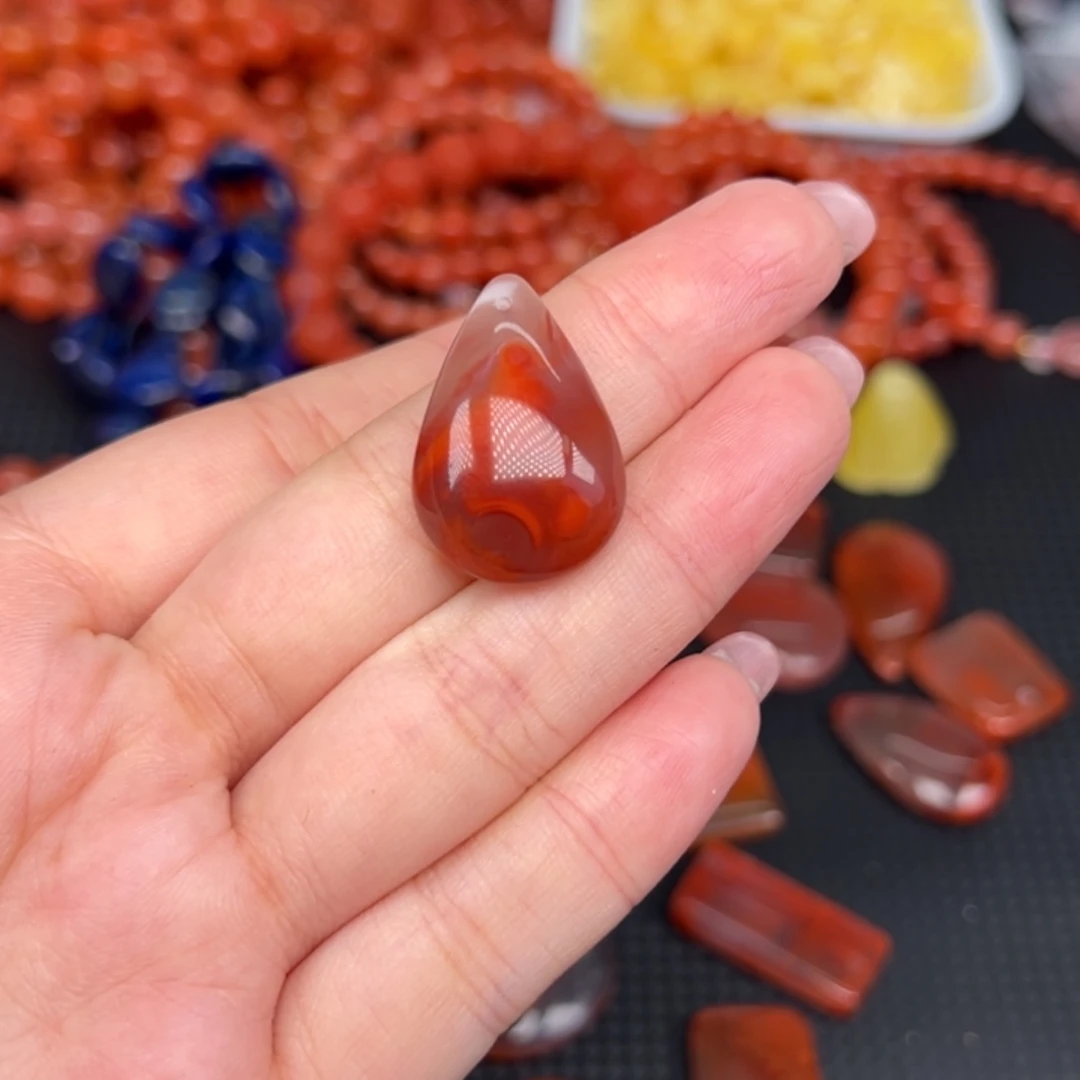 南红玛瑙未镶嵌吊坠(不含链)