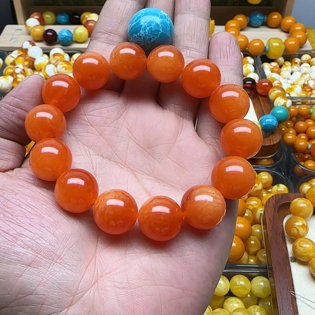 东***厂树脂非金属蜜糖红色素串搭配一条