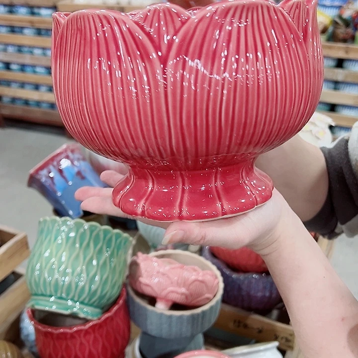 有孔，凑单福利满10元发货陶瓷多肉花盆！