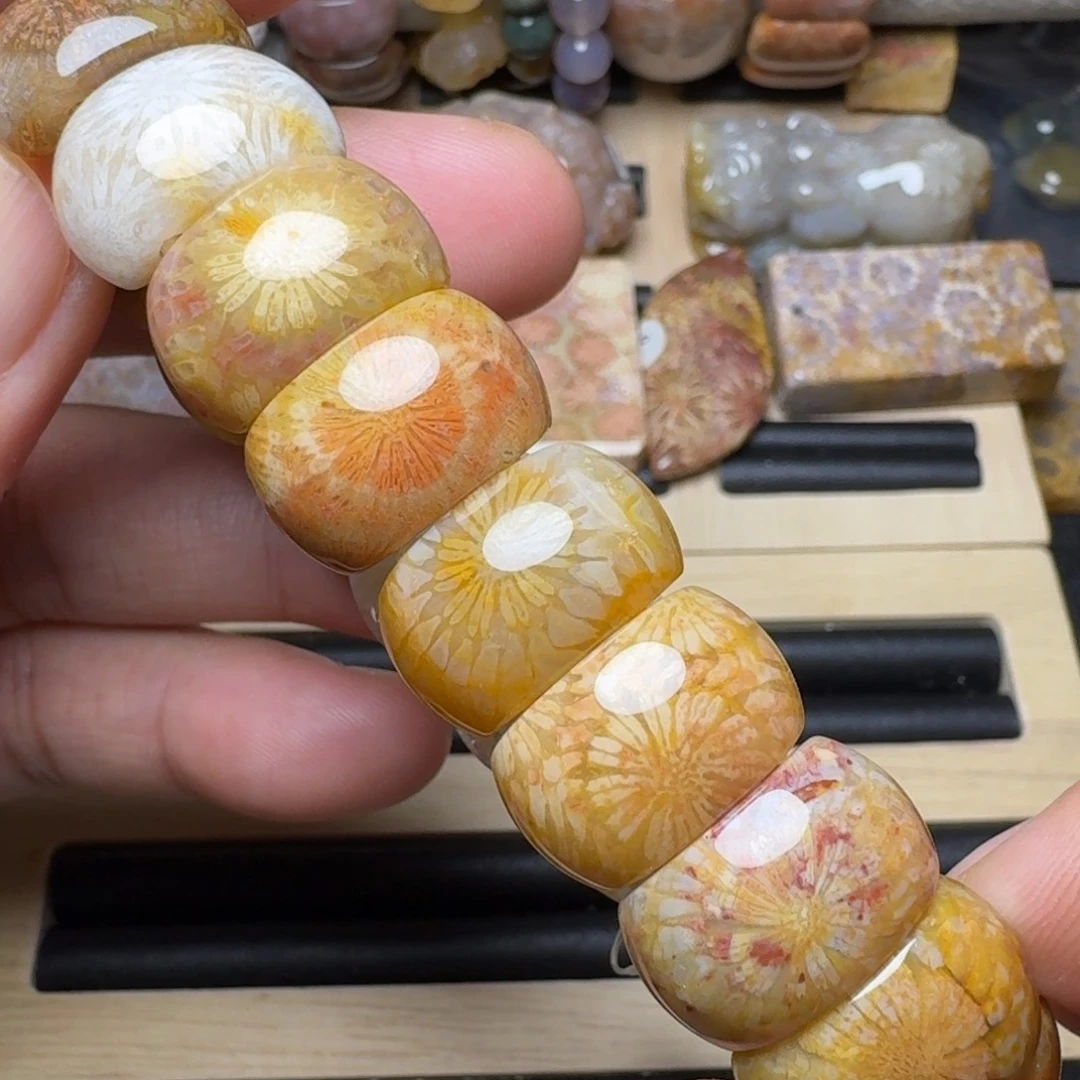 硅化玉未镶嵌纯天然色有机玉石保真色大花