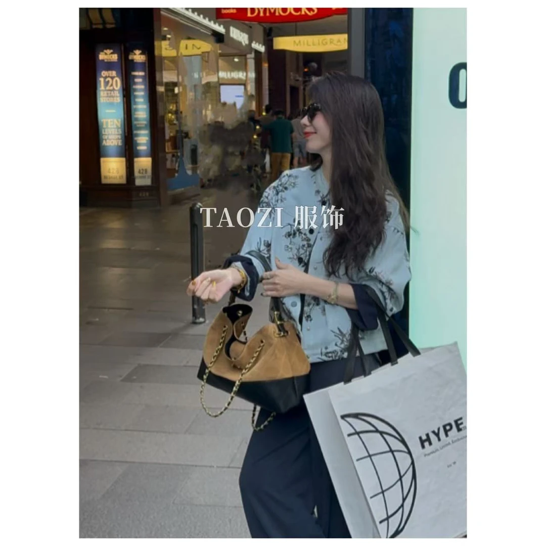 【现货秒发】【桃子自制】02922 满屏高级感！新中式刺绣亮片牛仔外套