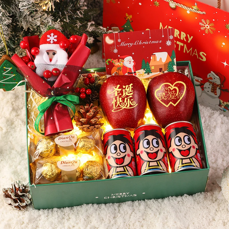 送男女朋友小孩圣诞节礼物平安夜苹果零食惊喜礼盒