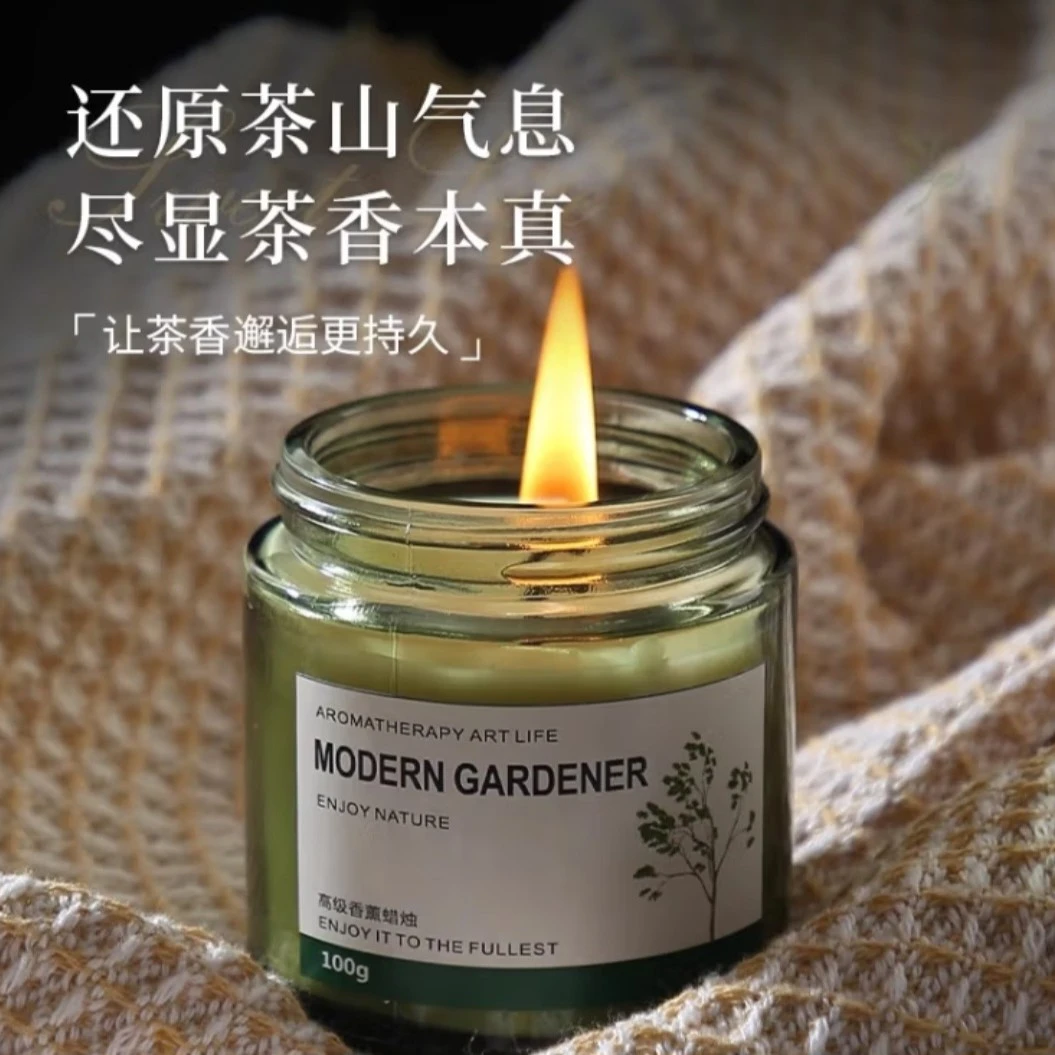 香薰蜡烛龙井茶香卧室持久留香桂花小众高级生日礼物香氛伴手礼盒