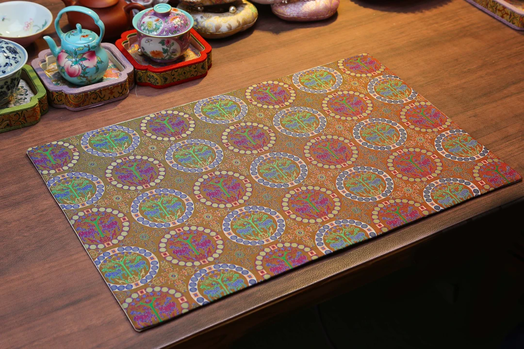 CX379 织锦缎轻奢高档手工茶席 中式茶壶杯垫茶垫