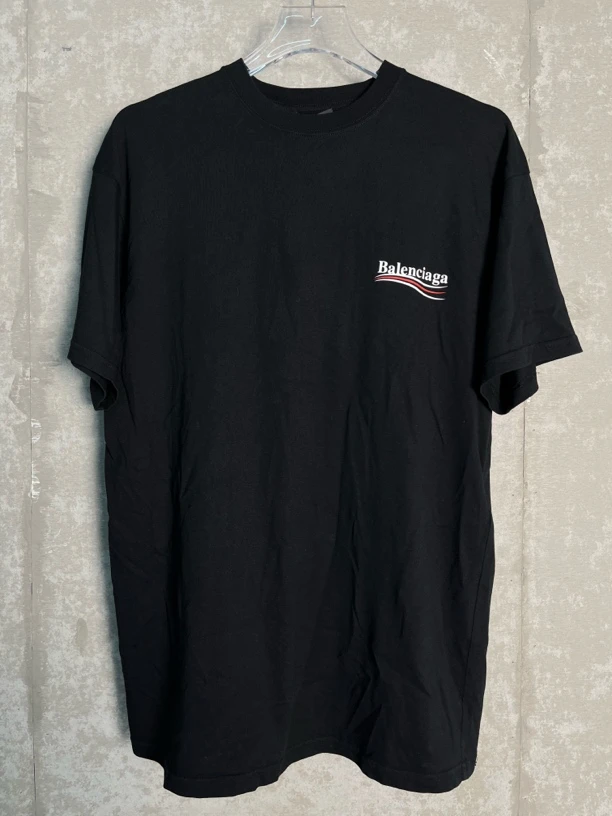 未使用 Balenciaga/巴黎世家 XS*1/黑色海浪可乐印花短袖/06434