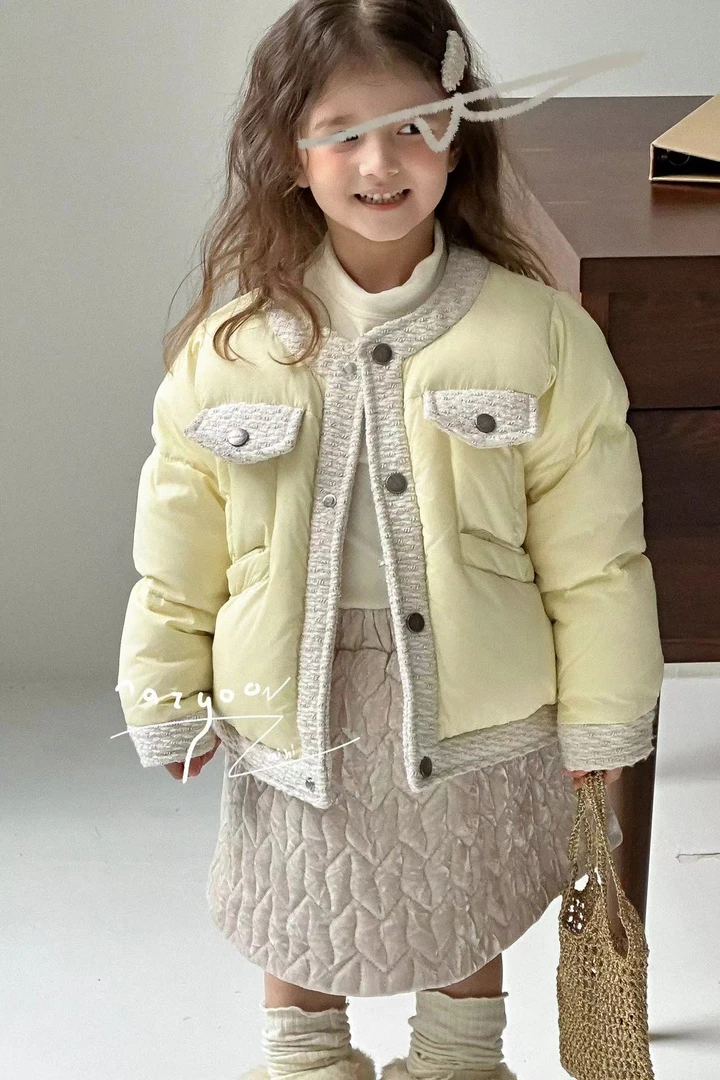 小香风羽绒服短款韩版女童外套