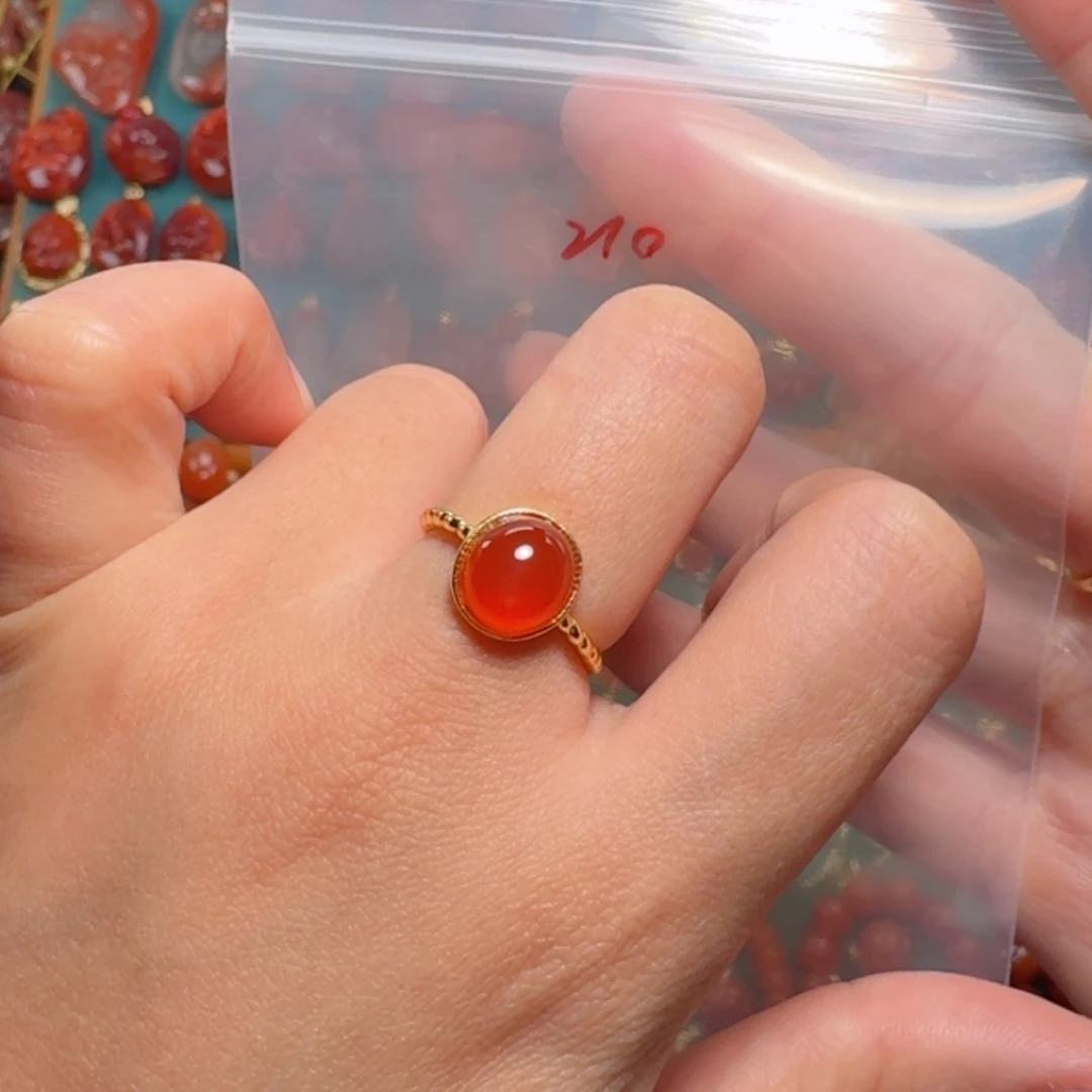 南红玛瑙南红银S925镶嵌