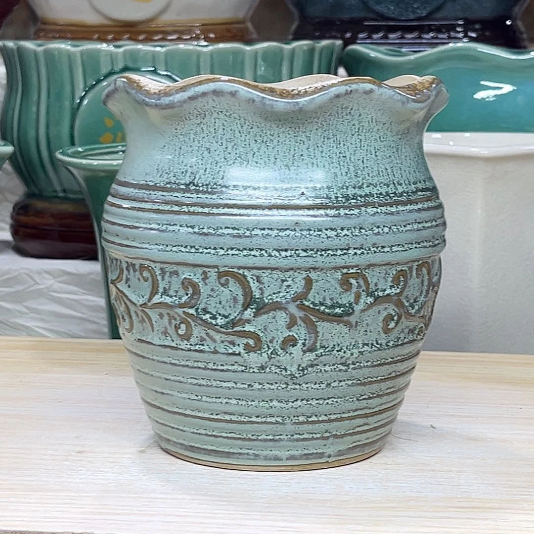 陶瓷绿植多肉微瑕花盆口径12*14