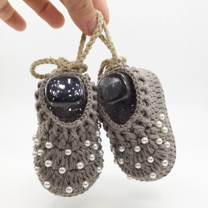 婴儿鞋手工编织宝宝鞋毛线鞋系带婴儿童软底单鞋学步鞋材料包