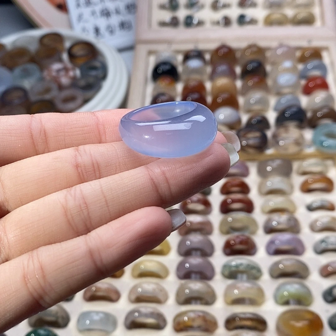 未镶嵌戒指玛瑙/玉髓A 9不退换19.6直径