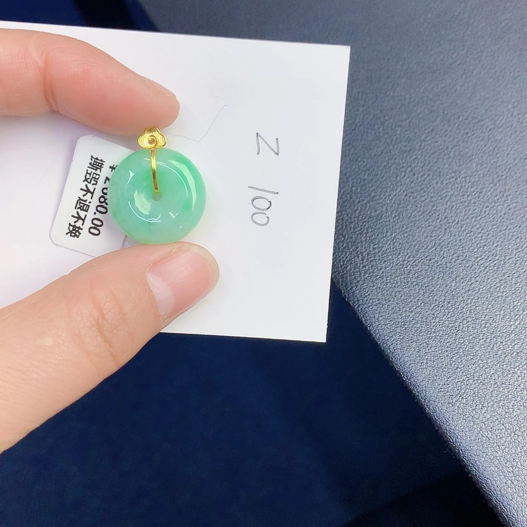 【闪购商品】翡翠颈饰18K金镶嵌0000000