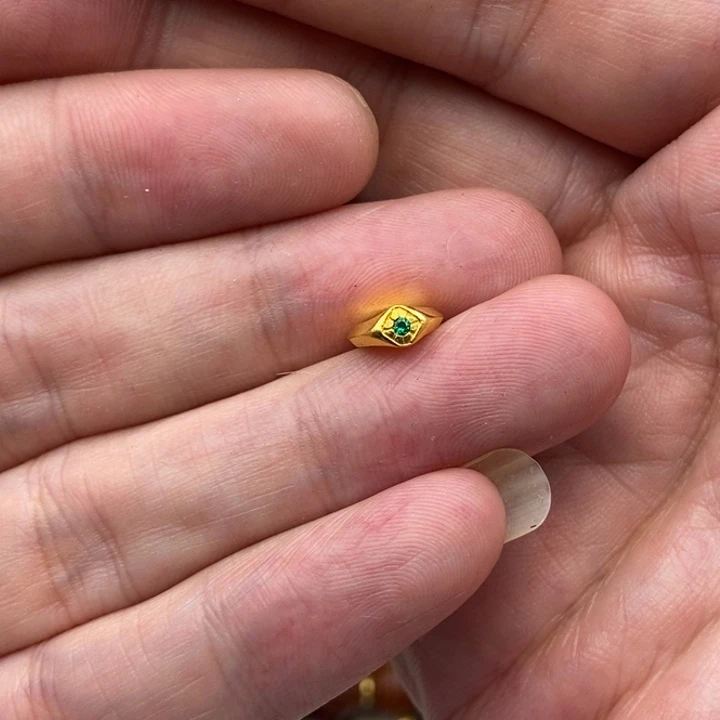 天***情足银玻璃北极星卡环8.5mm