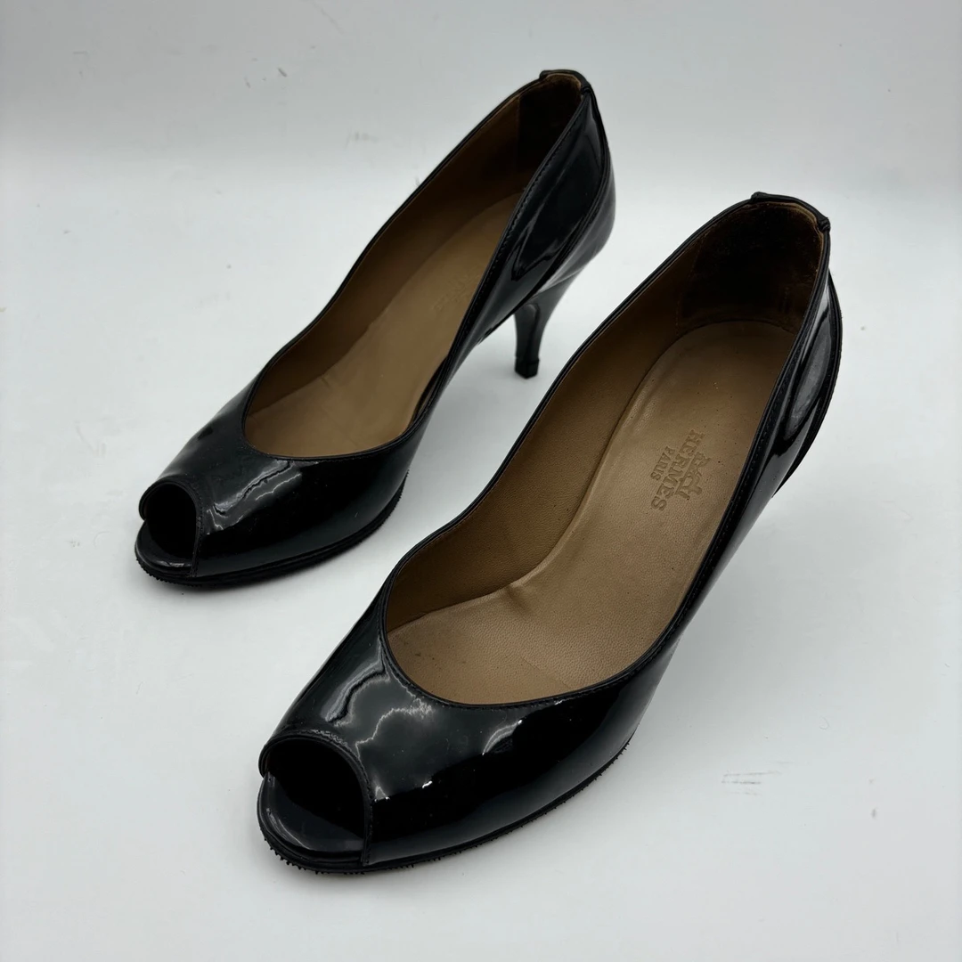 90新 Hermes/爱马仕 35.5码/hermes爱马仕鱼嘴高跟/鞋跟磕