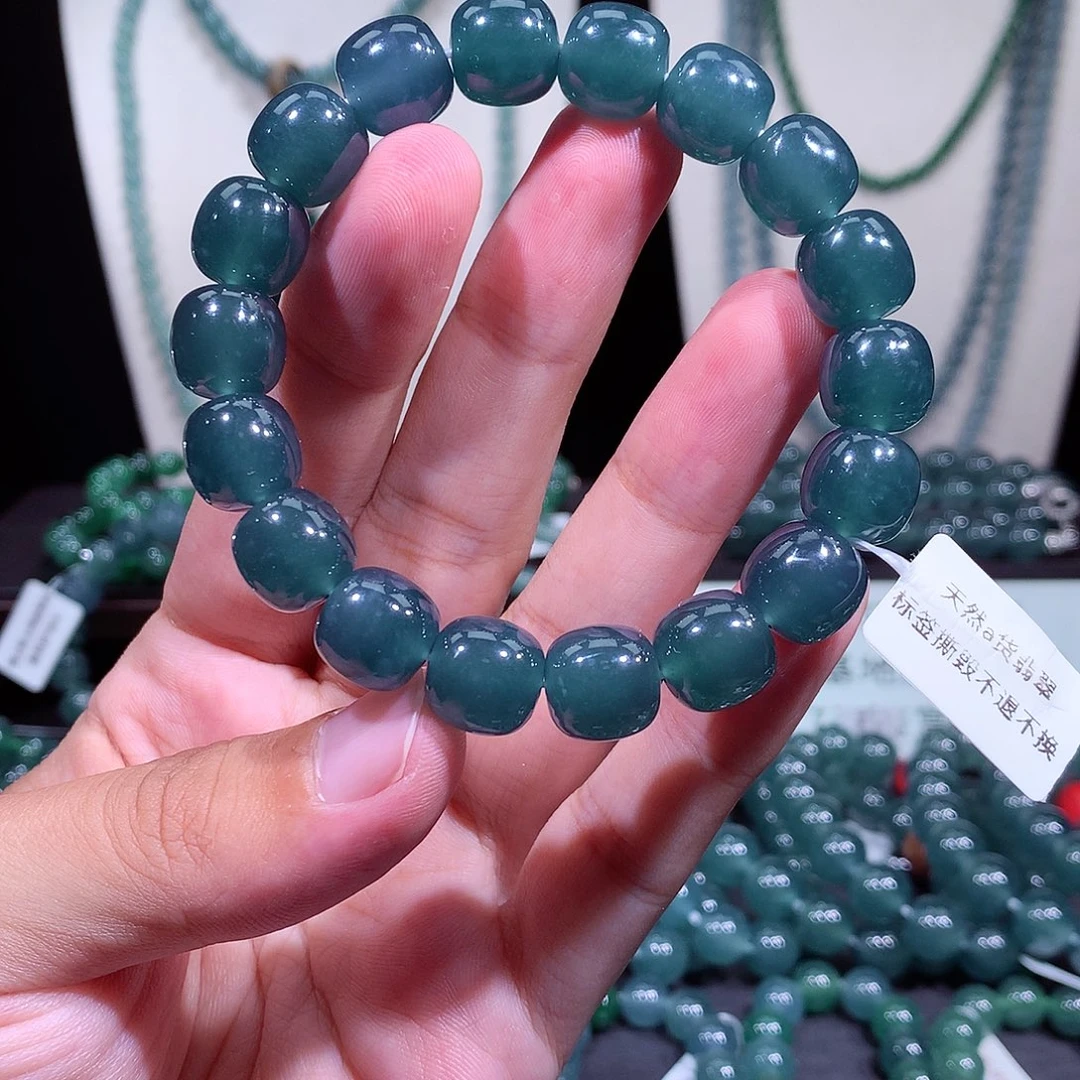 翡翠未镶嵌手链天然a货翡翠手串11.8
