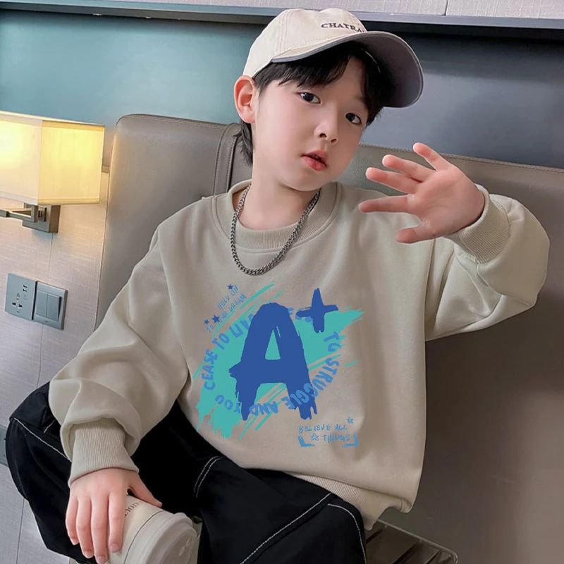 儿童超帅卫衣2025新款中大童休闲洋气上衣韩版男童春秋季打底衫潮