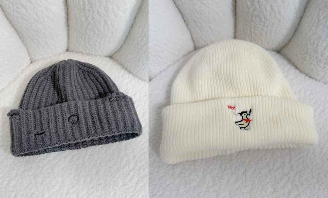 随机发冬季百搭手工针织毛线帽