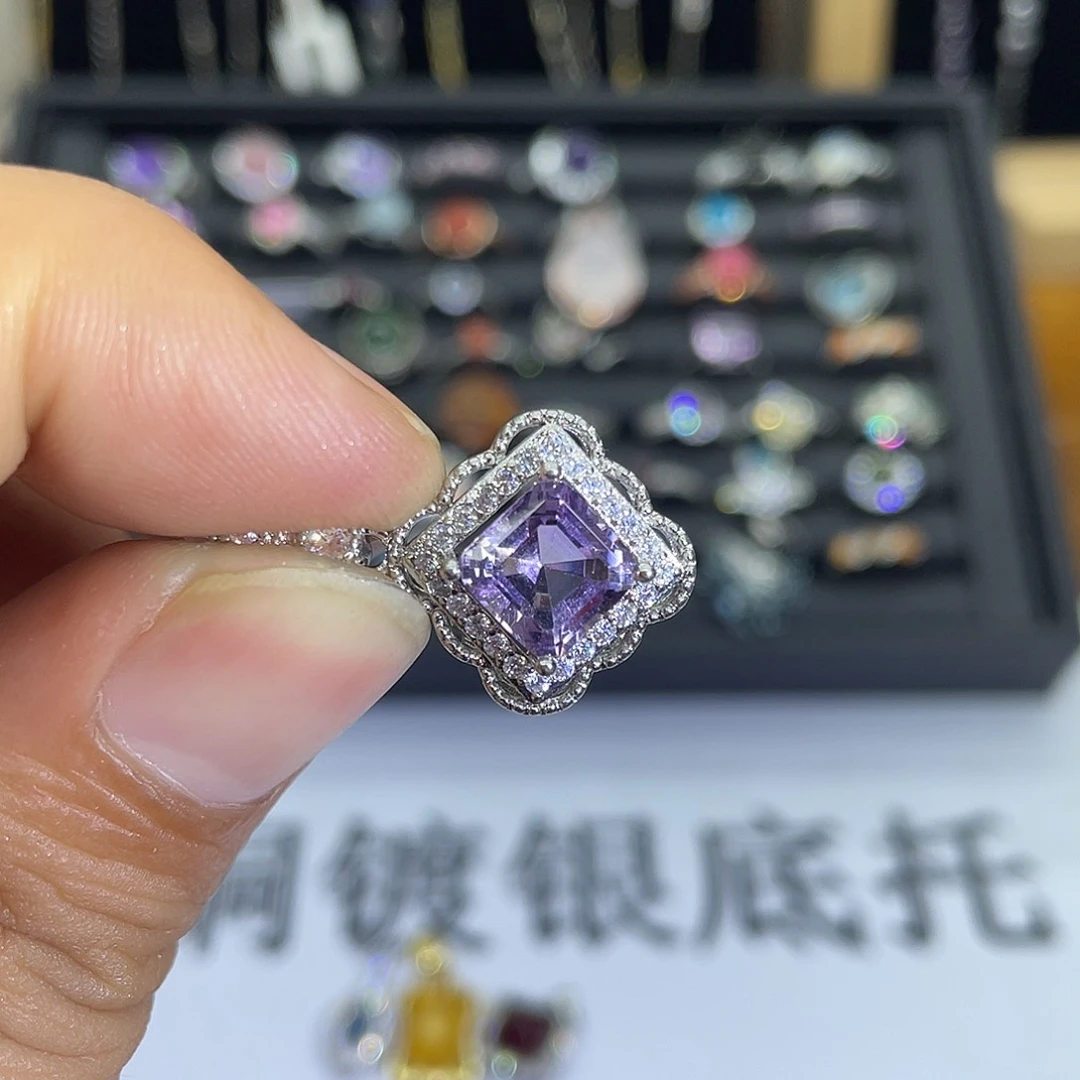 紫晶珠宝半成品未镶嵌