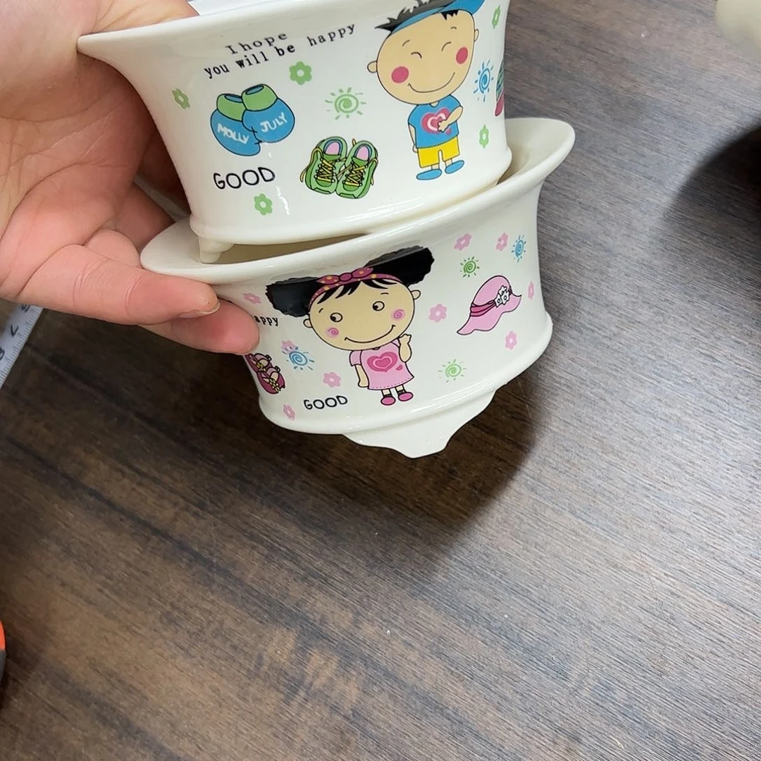 紫砂花盆飞***猫758号瑕疵2个底脚磕碰