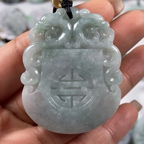 翡翠颈饰未镶嵌仿古龙行天下福利
