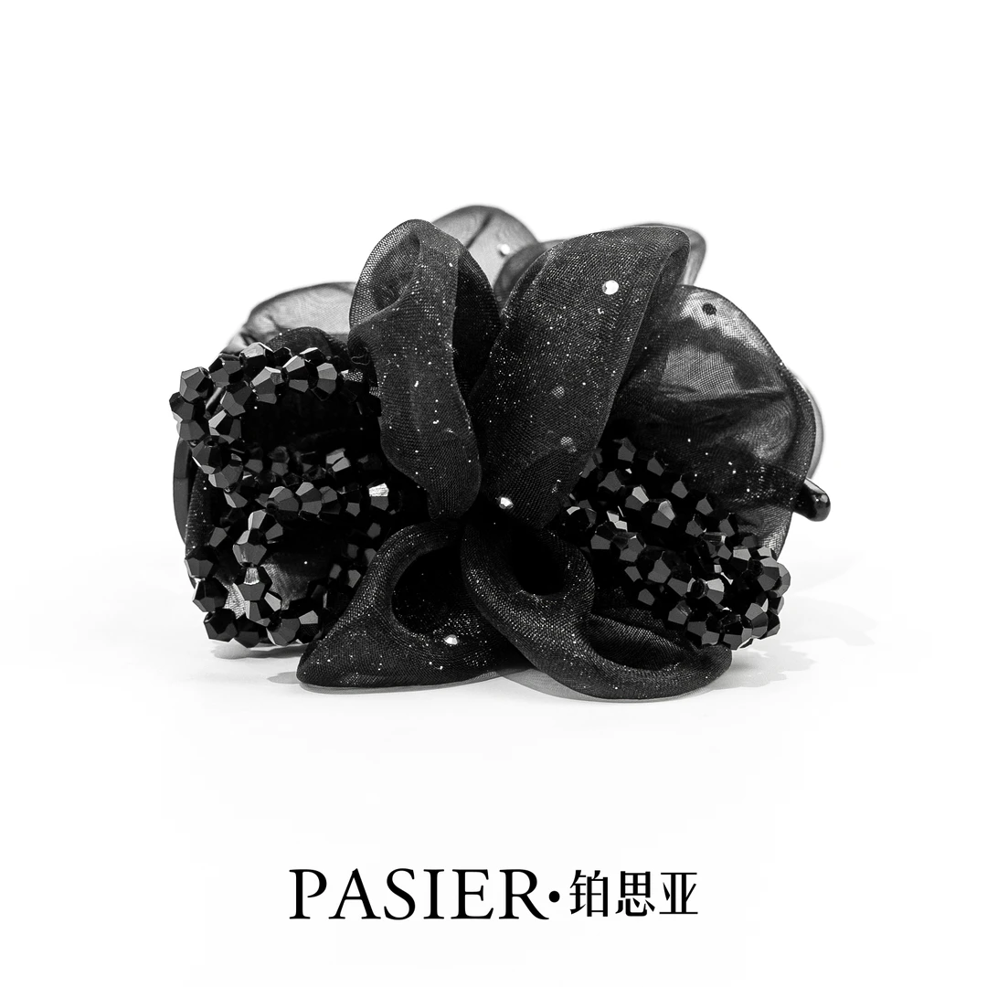 路易斯巴黎王妃双生花丸子头夹 时尚法式发夹都市魅力丸子夹FB107