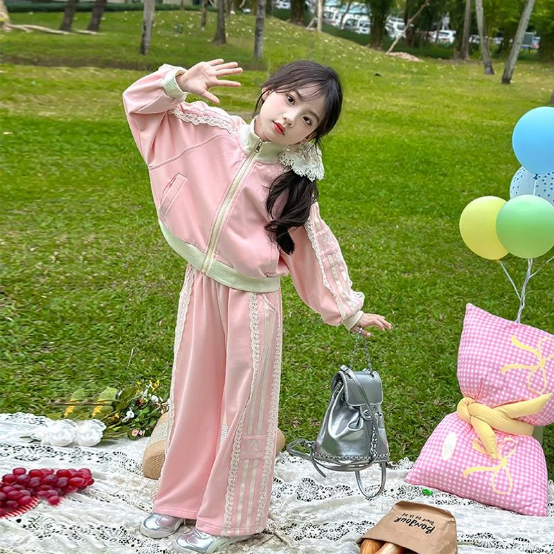 FAVMARTHA66公主童装女童套装春秋2025春装新款时髦洋气儿童运动