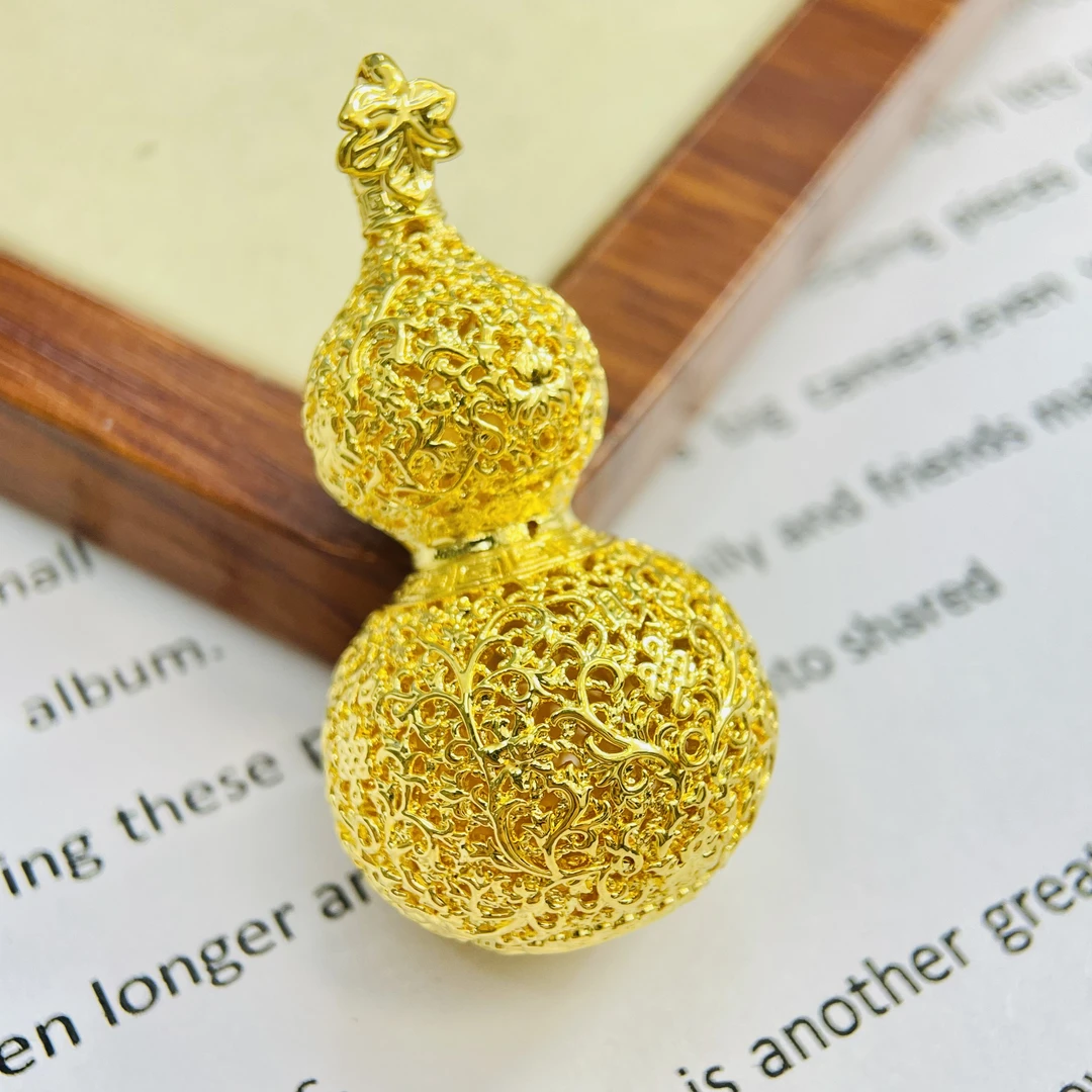 足金999祥瑞金络葫芦黄金首饰配件DP2819-02220