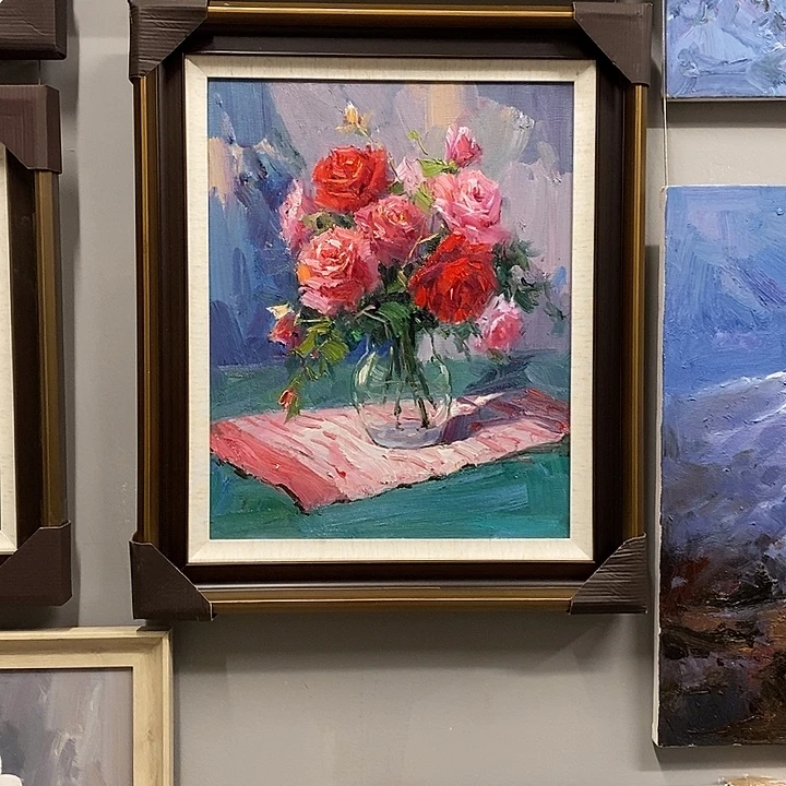 油画带外框画芯尺寸40x50cm