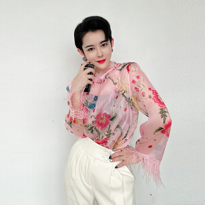 常规款小众百搭中式女装碎花夏季衬衫101