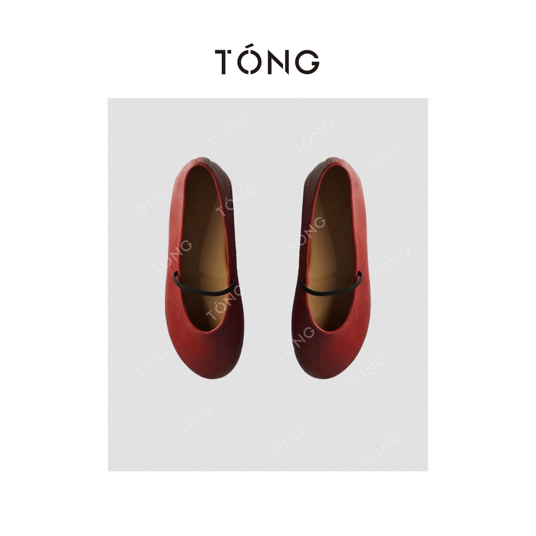 【朱颜素履】低跟复古百搭时尚单鞋 YX008