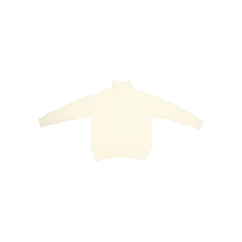 【U.M】立领宽松保暖纯色羊毛衫100%羊毛