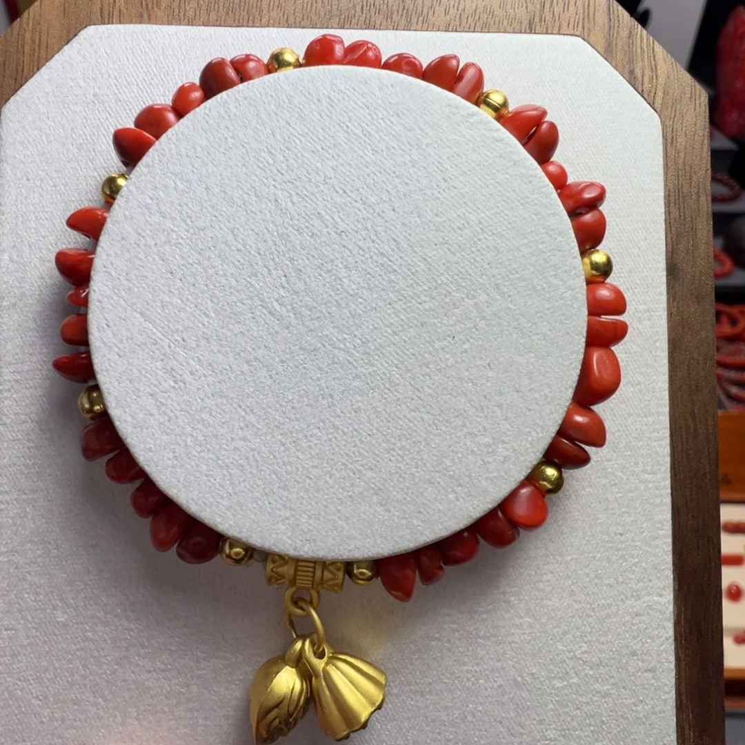 南红玛瑙未镶嵌保山阿东寨 DIY 手链（有纹裂请慎拍）