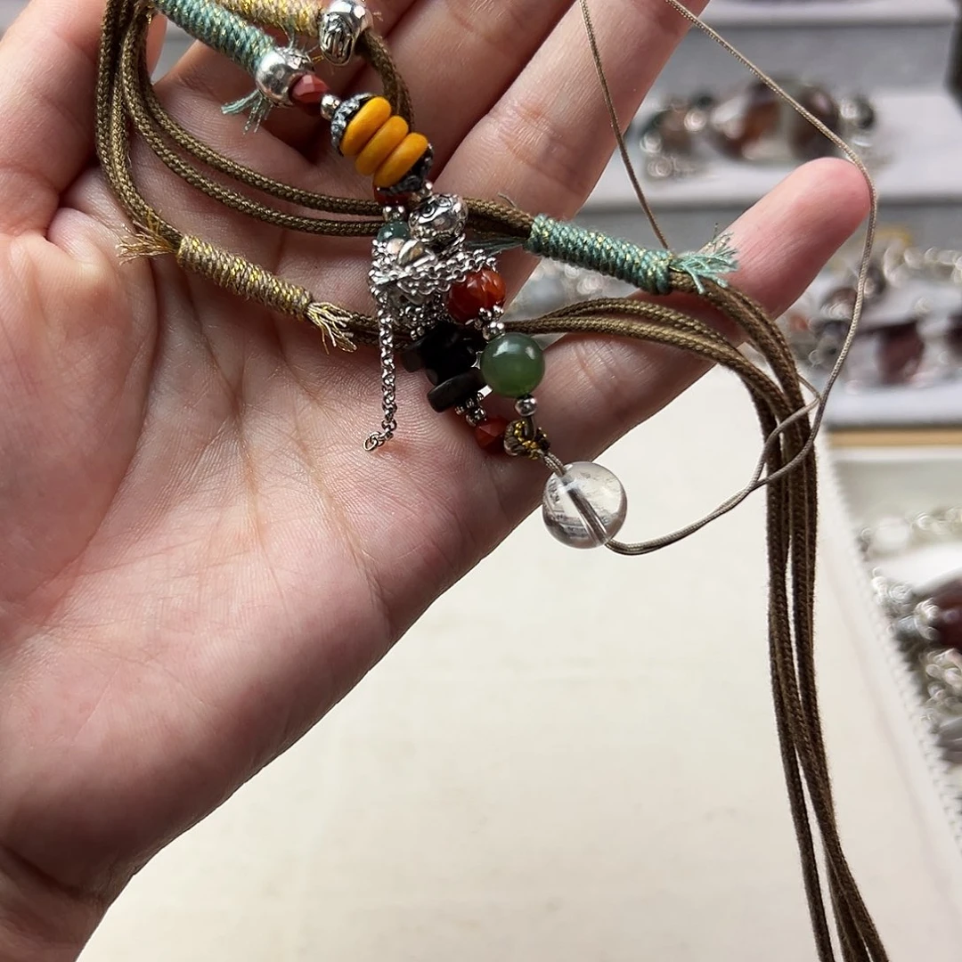 水晶手链合金嘻**扬手串