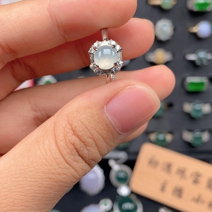 翡翠未镶嵌戒指戒指