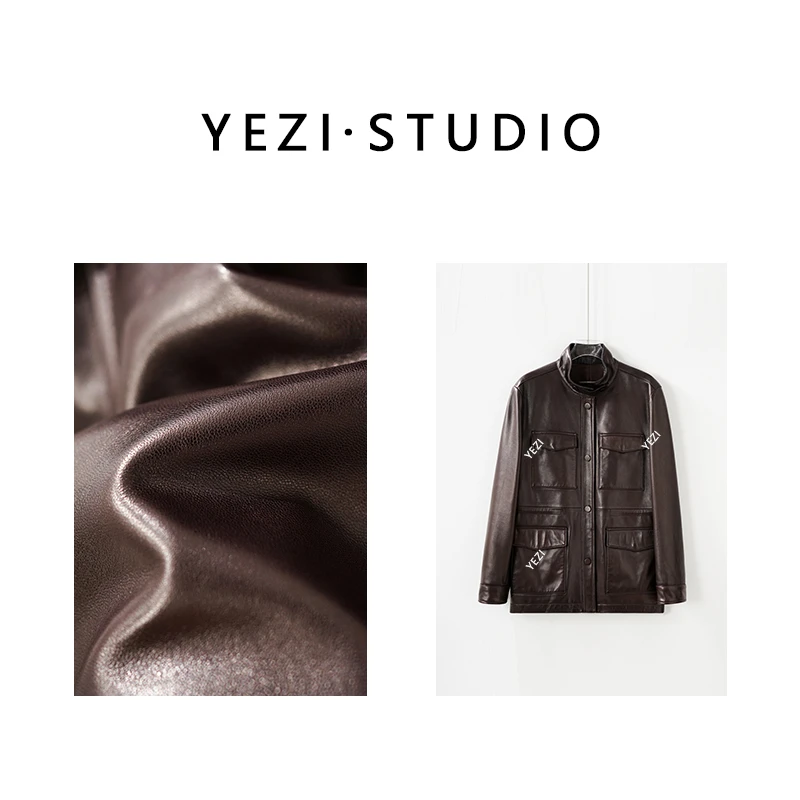 【狩-猎-者】定制无涂油蜡绵羊皮工装立领猎装皮衣夹克外套25324019