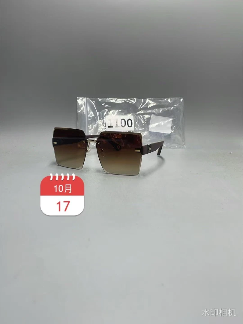 1100高品质高颜值复古眼镜网红石头镜太阳镜遮阳茶色方框