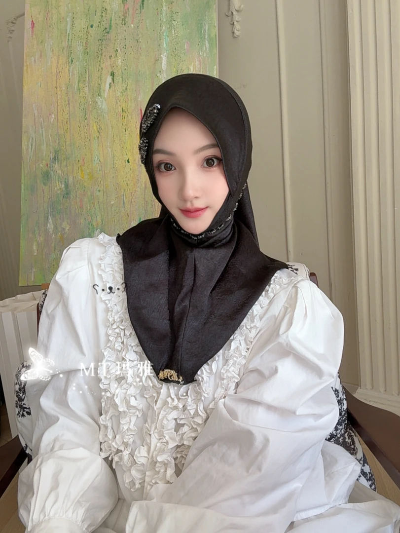 MT玛雅 新款缎面拼接 立体帽檐 高级感满满头气质