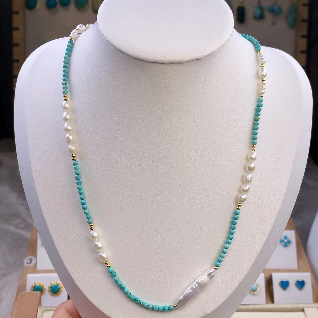 绿松石未镶嵌颈饰