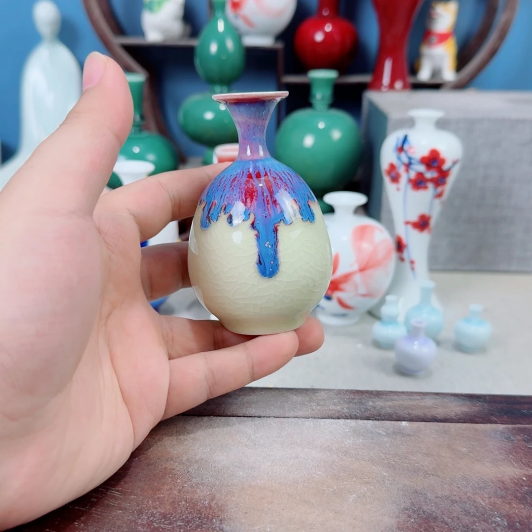 陶瓷手工小花器摆件