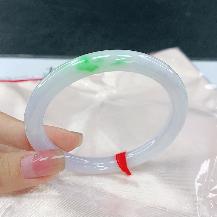 翡翠未镶嵌手镯圈58，04093