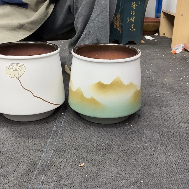 19×21 -粗陶花盆有孔-买买买