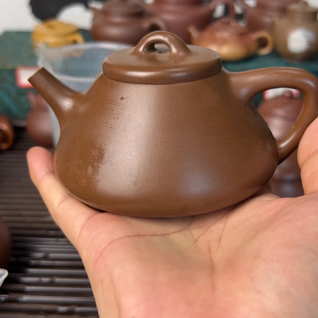 一***倒茶壶紫砂半手工石瓢