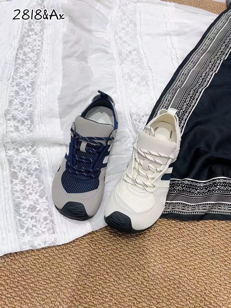 【华小姐】夏季新款时尚潮流圆头平底透气百搭休闲鞋2818