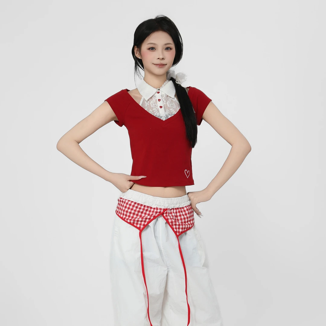 ANPK纯欲甜美正肩T恤夏季A5F02D0330