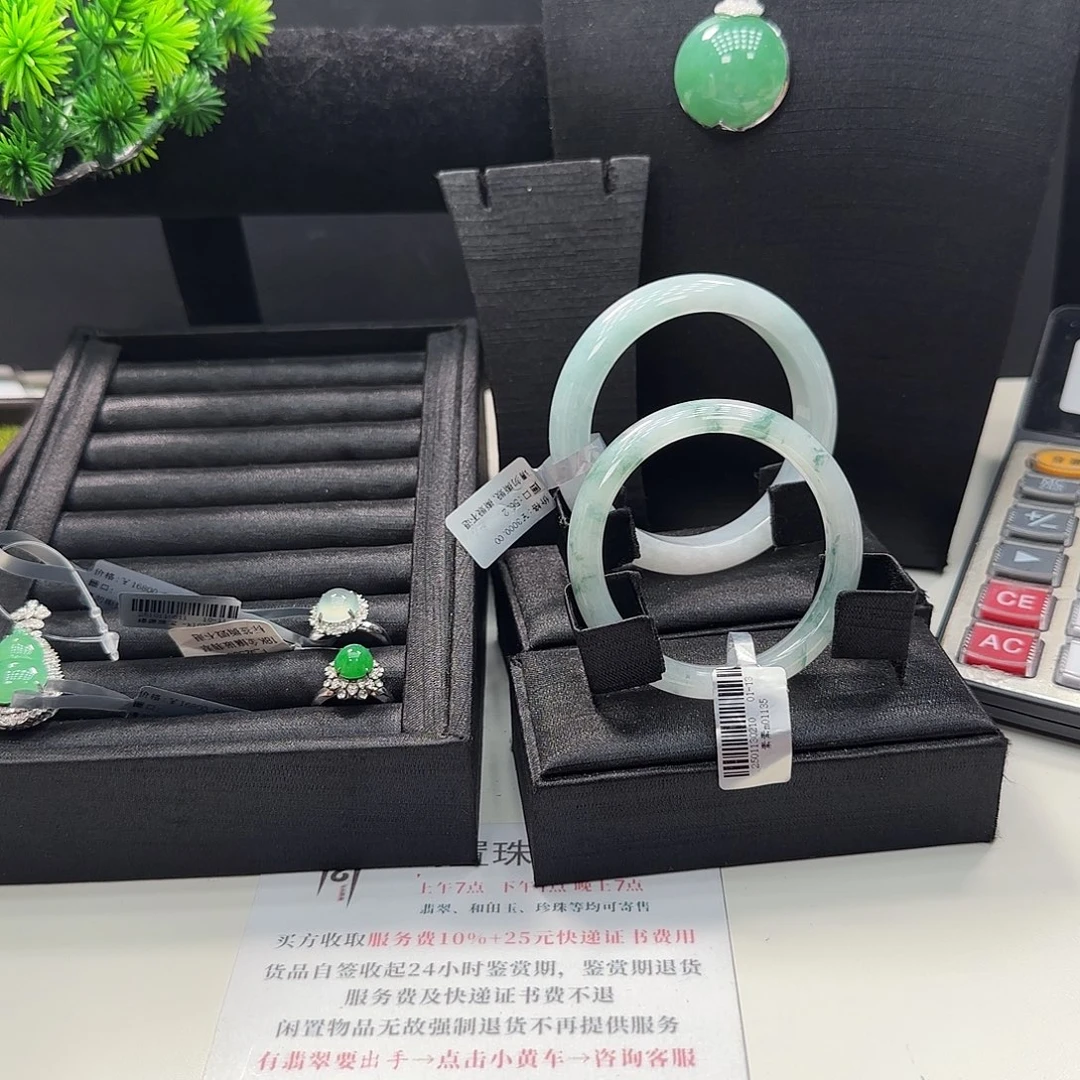 娟***子翡翠18K金镶嵌颈饰