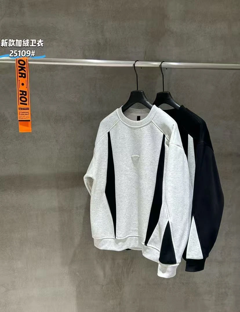601 素劲2 加绒 秋冬季高品潮牌圆领百搭卫衣 WYK25109 CK