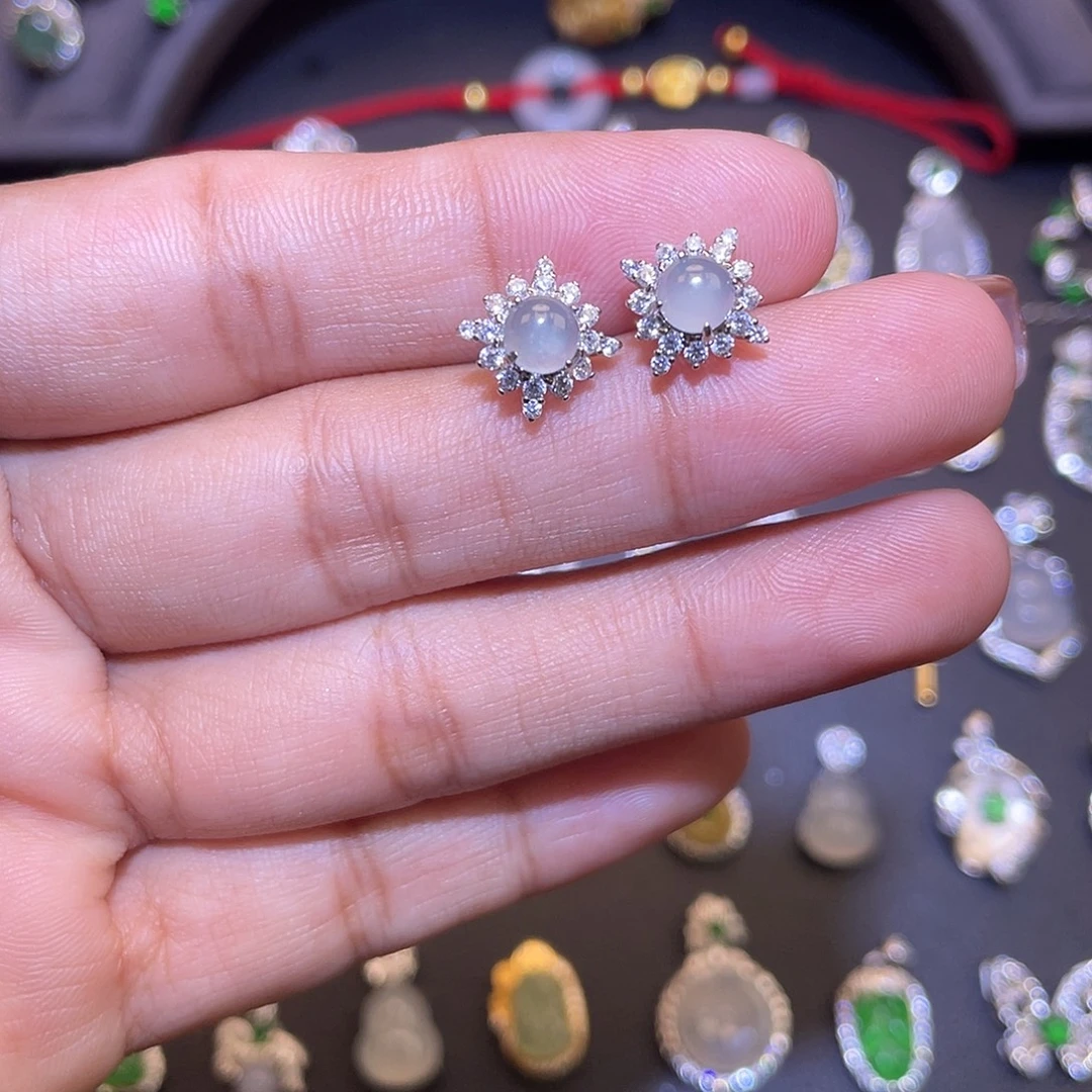 翡翠银S925镶嵌吊坠(不含链)