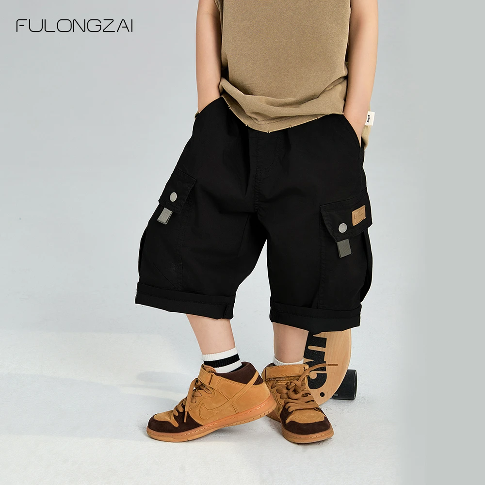 夏季五分裤男童牛仔童装服装短裤长裤休闲裤工装裤儿童2404040DK